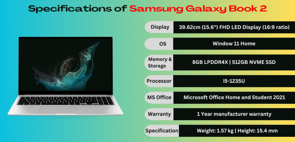 Samsung Galaxy Book 2 | Galaxy Book 2  Laptop | samsung laptop | laptop | Samsung notebook series | specification of Samsung Galaxy Book2 | Key Features Of Samsung Galaxy Book 2 