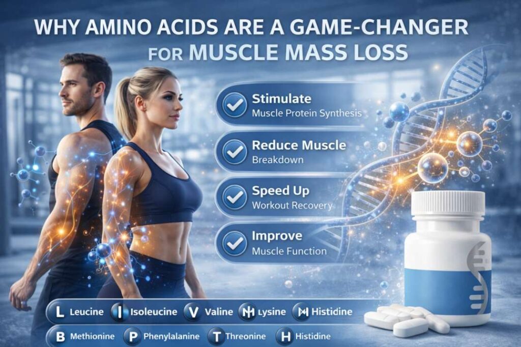 how amino acids help prevent muscle mass loss and promote recovery in fitness and health contexts.